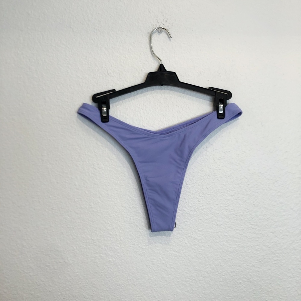 Purple periwinkle high cut cheeky bikini bottoms